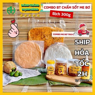 Combo bánh tráng chấm sốt me bơ 750gr Mạnh Hùng