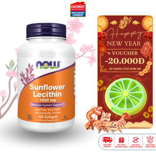 Chống tắc tia sữa Sunflower Lecithin 1200mg Now an toàn dành cho mẹ đang cho con bú 100 viên