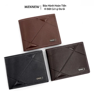 Ví bóp da nam đựng tiền thẻ cầm tay nhiều ngăn nhỏ gọn dáng ngang thời trang cao cấp giá rẻ Mennew M2