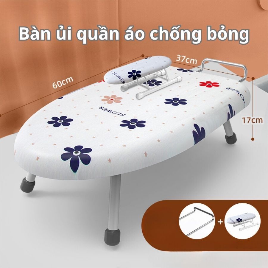 Bàn để ủi quần áo có thể gấp gọn chống bỏng cho gia đình.