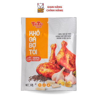 Khô gà bơ tỏi toto food 50 gram