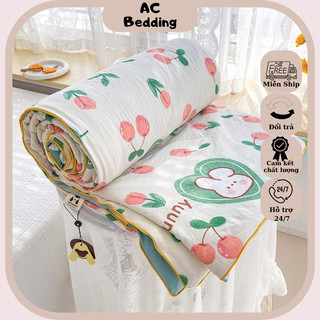Chăn hè cotton đũi xơ đậu nành ac bedding mềm mát, mền hè kích thước 2mx2m3 dùng 4 mùa quanh năm