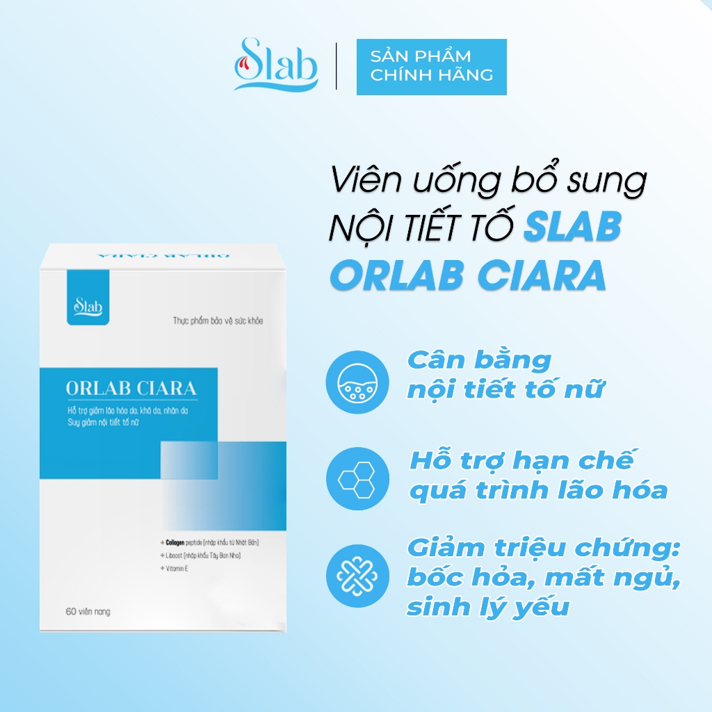 Viên uống Nội Tiết Tố Slab Hỗ Trợ Làm Đẹp Chống Lão Hóa