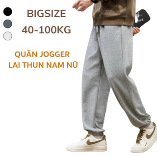 Quần Jogger Nam Nữ Bigsize 40-105kg thời trang Sói LAI THUN năng động nhiều màu