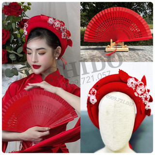 ♥️vấn vải 2 tầng kết hoa 3d - vấn cô dâu💕