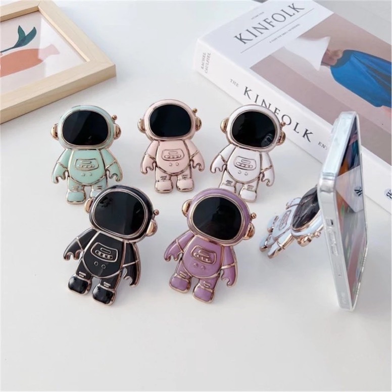 Giá đỡ điện thoại ( Iring ) Phi hành gia cute nhiều màu thao tác được nhiều kiểu iring ốp lưng ring