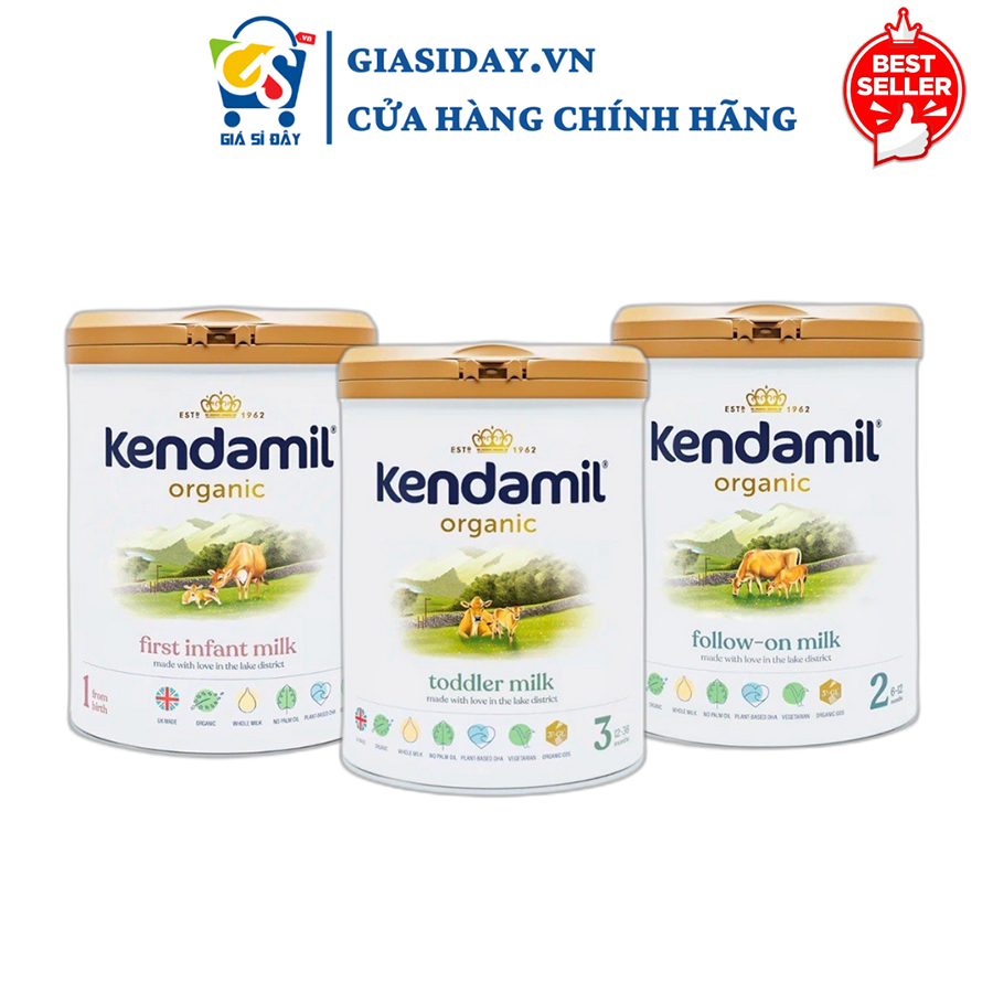 Sữa Kendamil Organic Chứa HMOs Số 1 , 2 , 3 - Sữa Bột Công Thức Hữu Cơ 800g