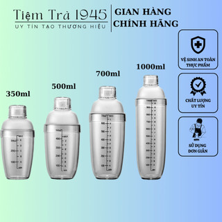 Bình lắc shaker nhựa pha chế cafe cocktail bartender 350ml-500ml-700ml-1lít