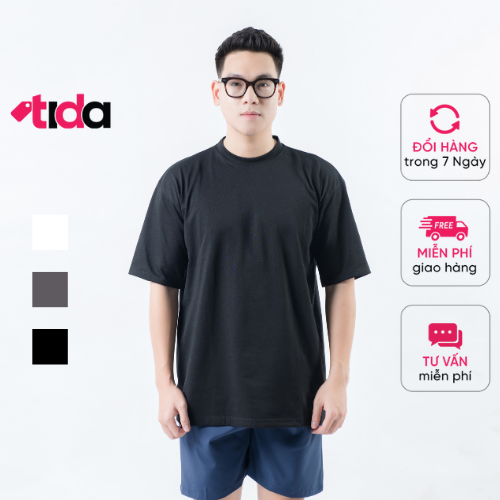 Áo phông trơn unisex TIDA OFFICIAL năng động mềm mịn thoáng mát APU01