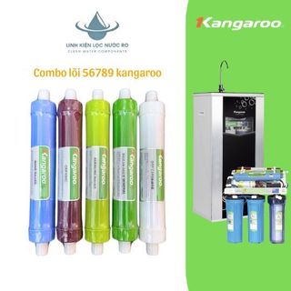 Combo lõi lọc nước 56789 KANGAROO tăng độ PH - LÕI LỌC CHÍNH HÃNG - tặng kèm cút nối nhanh và dây nối cao cấp