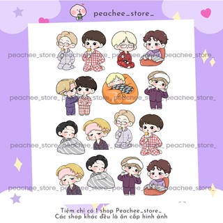Sticker bts pyjama run bts ep 31 khổ a5 hình dán trang trí sổ tay
