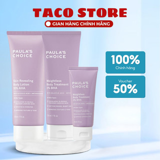 Kem dưỡng thể paula's choice skin revealing body lotion 10%aha, weightless body treatment 2% bha 210ml