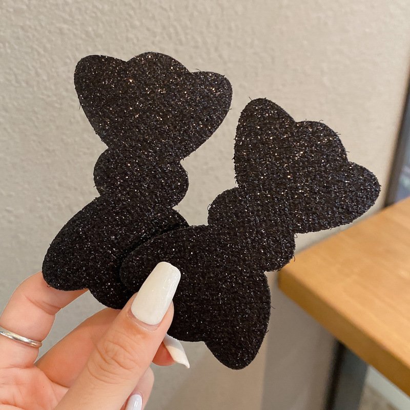 Vĩ 2 Miếng Dán Tóc Đen Nhũ Kim Tuyến Tiện Lợi Cho Bạn Nữ (ngẫu nhiên)