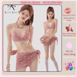 (HA22) BIKINI 3 MẢNH CAO CẤP SANG CHẢNH_Bộ đồ lót bikini hai mảnh CẠP CAO gợi cảm KÈM MÚT NGỰC