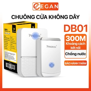 Chuông cửa không dây cao cấp Pingron PR-DB01 chống nước tốt, kết nối xa 300m, bảo hành 1 đổi 1, hàng chính hãng.