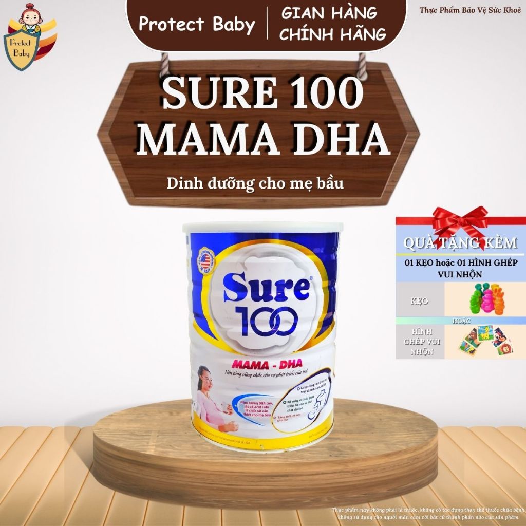 Sữa Sure 100 Mama DHA (Hộp 900g)