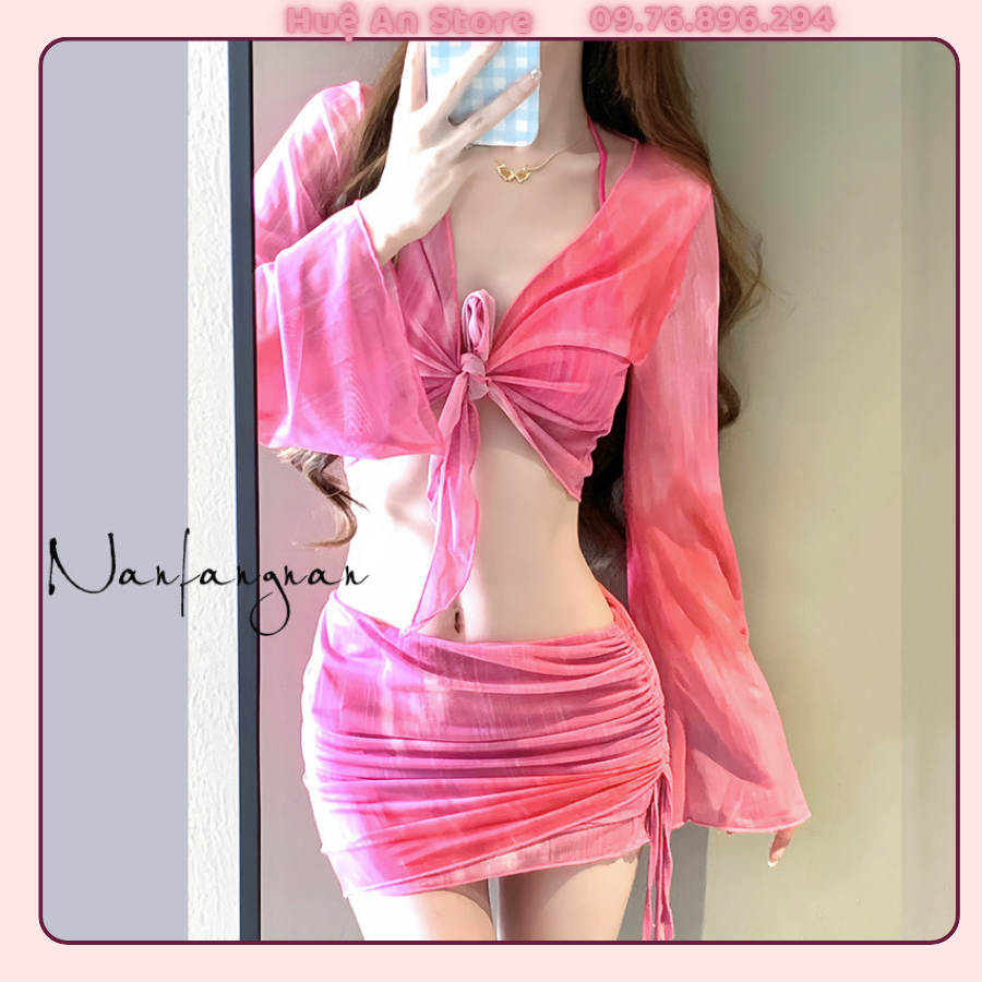 (LT213) BIKINI 4 MẢNH CAO CẤP SANG CHẢNH_Bộ đồ lót bikini 4 mảnh gợi cảm KÈM MÚT NGỰC