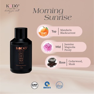 Tinh Dầu Nước Hoa Kodo Morning Sunrise Hương Ban Mai Làm Thơm Phòng, Không Gian, Quần Áo -  Black Collection- 15/110ml