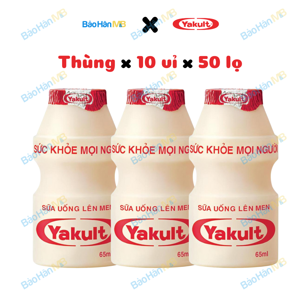  Sữa Chua Uống Lên Men Yakult - Thùng x 10 vỉ x 50 hộp 65ml 
