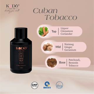 Tinh Dầu Nước Hoa Kodo Cuban Tobacco Hương Gỗ Cổ Điển Làm Thơm Phòng, Không Gian - Black Collection - 15/110ml