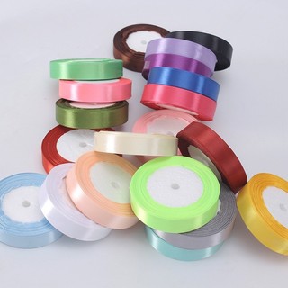 Cuộn duy băng vải lụa satin ( duy băng trơn)  khổ 1cm, 2cm....