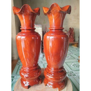 Đôi lục bình gỗ tràm cao 50cm đường kính 15cm