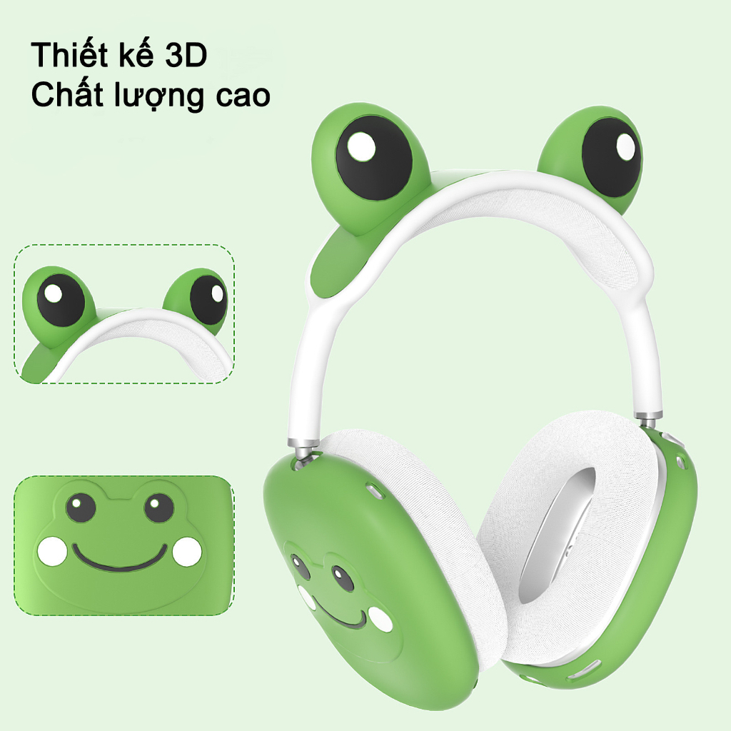 Ốp Airpod Max Bảo Vệ Trang Trí Tai Nghe Hình Ếch Dễ Thương
