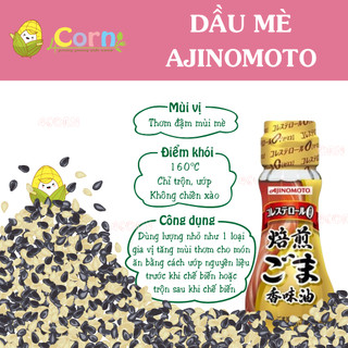 Dầu mè nguyên chất Ajinomoto Nhật (thơm mùi mè) - Cho bé 9m+