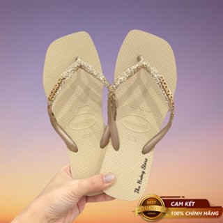 Dép Kẹp Nữ Havaianas Bảng Màu Đế Vuông Kim Tuyến