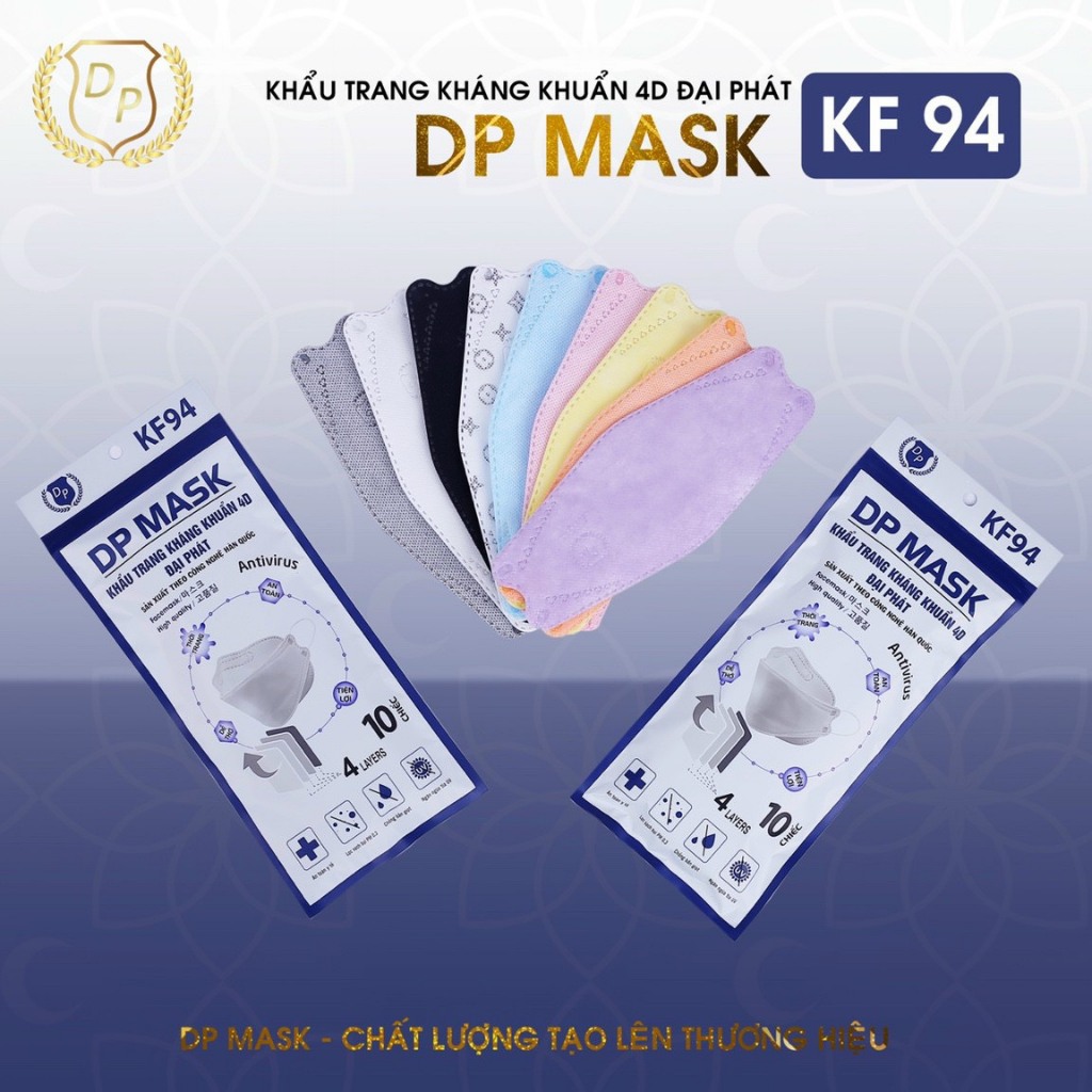 1 thùng 300 cái 30 túiKhẩu Trang 4D DP Mask Chuẩn Hàn Quốc gdh