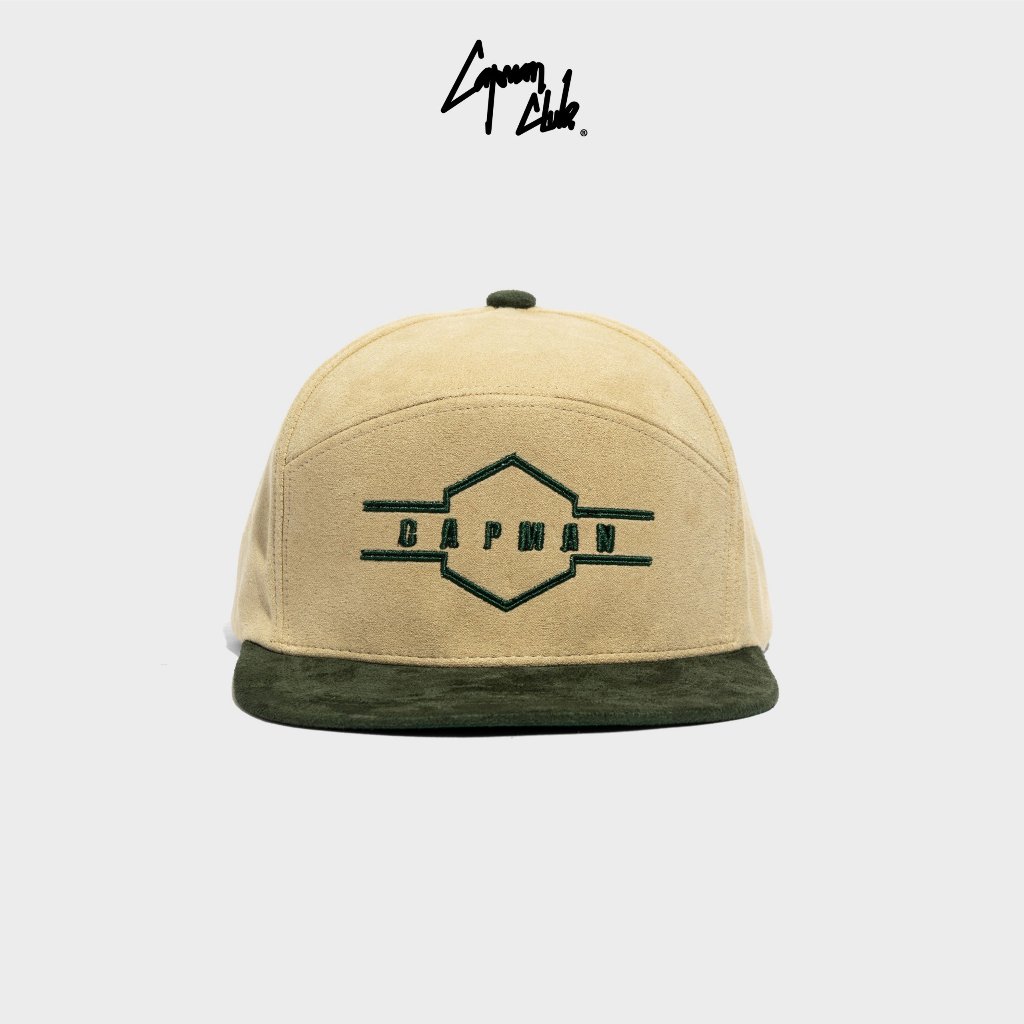 Mũ snapback màu kem rêu lưỡi ngang Capman Club CM28 trẻ trung năng động