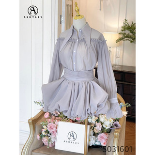 Set sơ mi chân váy bồng bềnh chuẩn 𝐀𝐒𝐇𝐘𝐋𝐄𝐘