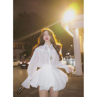 Set sơ mi chân váy bồng bềnh chuẩn 𝐀𝐒𝐇𝐘𝐋𝐄𝐘