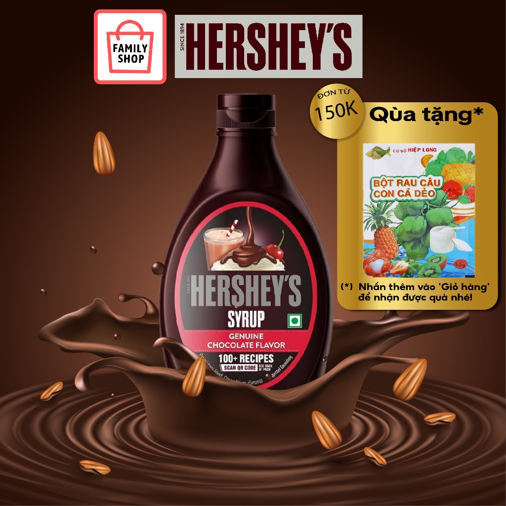 [Giao Hỏa Tốc] Siro Hershey's Vị Chocolate 623g