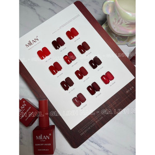 Set sơn đỏ+nhũ+thạch 12chai Milan