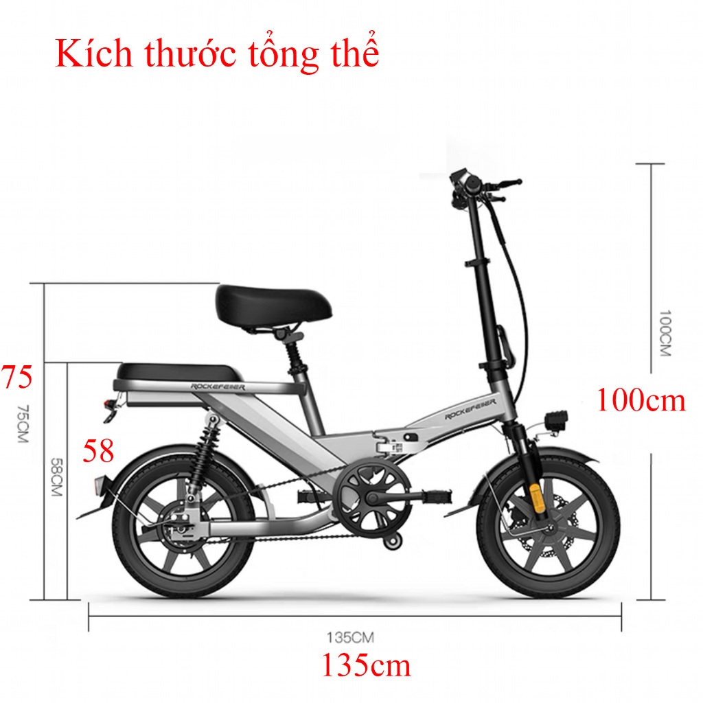 Xe đạp điện gấp gọn 14inch | BigBuy360 - bigbuy360.vn