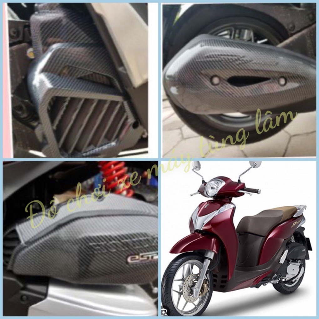Ốp trang trí sh mode cacbon 2013-2019(ốp bô,bầu gió,quạt gió)