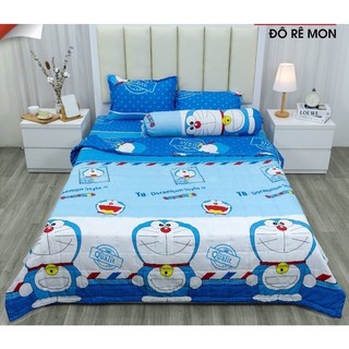 Mền cotton poly 2 lớp chần gòn 1m8 x 2m - chăn hè thu đông - mền thu đông