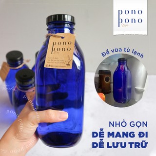 [COMBO] 2 Chai Thủy Tinh Xanh Dương (Dung tích 1L/chai)