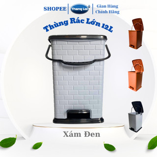 Thùng rác chữ nhật 12l size lớn nhựa thắng lợi
