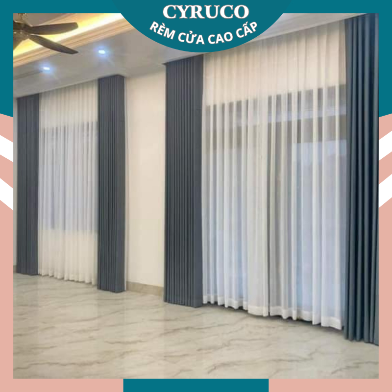 Rèm cửa chống nắng kích thước lớn rèm decor trang trí cửa chính  và cửa sổ phòng khách phòng ngủ chấ