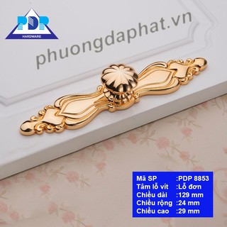Tay Nắm Tủ Phong Cách Châu Âu Màu Vàng Bóng PDP8853