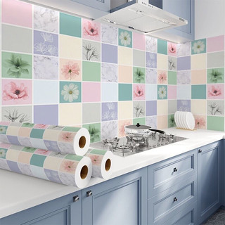  Decal dán bếp khổ rộng 60cm giấy dán tường chống dầu mỡ chịu nhiệt độ cao mã QD06A 