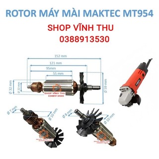 Rotor máy mài Maktec MT954 tặng kèm chổi than