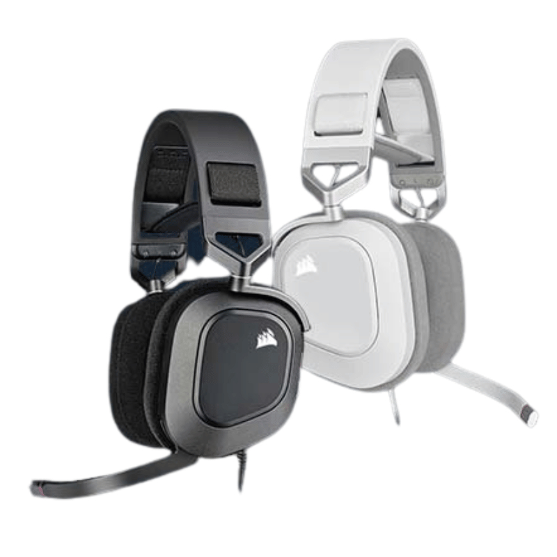 Tai Nghe Gaming không dây Corsair HS80 Max Steel Gray / White