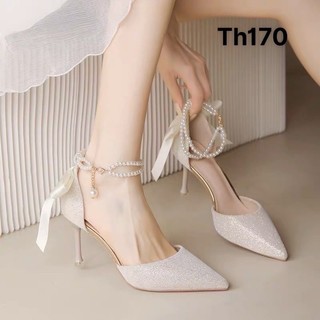 Giày cao gót nữ quai ngọc TH170 tiểu thư - Giày nữ bít mũi tôn dáng hottrend