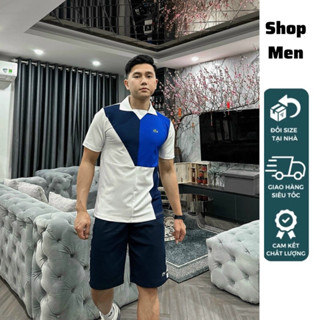 [SALE] Bộ thể thao cộc tay nam LC Shop Men MK6662, Set quần áo nam túi khoá rộng rãi mẫu mới 2024 hàng xuất dư