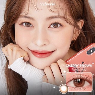 Kính áp tròng 1 ngày Cherry Brown đủ độ cận-VF Lens