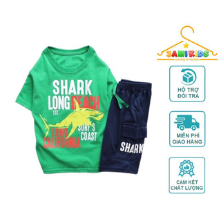 Bộ bé trai túi hộp JAMIKIDS size nhí cotton xuất mềm mát