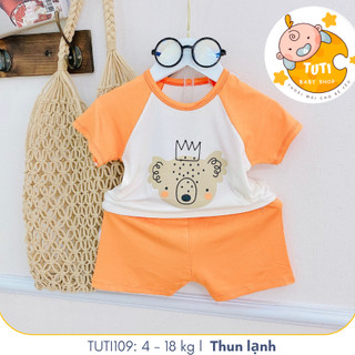 Đồ bộ ở nhà thun lạnh cộc tay cho bé mát mẻ 4 màu cho mùa hè, Tuti Tuti baby, TUTI109